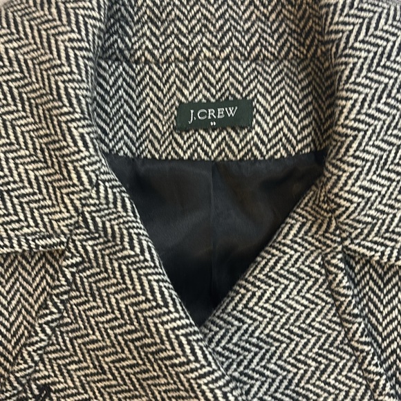 J Crew Factory Wool Herringbone Double Breasted Jacket Sz M - Picture 2 of 7